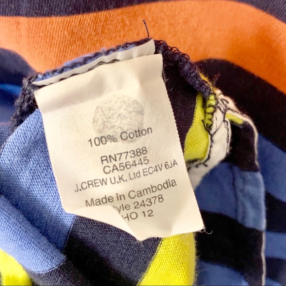 J. Crew Factory Color Block Striped Tee Size Small - Picture 7 of 8